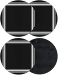 Black Grid Coasters Set of 4 Absorbent Coasters by Unknown