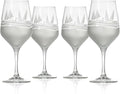 Rolf Glass | Regatta All Purpose Stemmed Wine Glass 19.5 Ounce | Set of 4 | Lead-free Glassware | Elegant Engraved Wine Glass Set | Nautical Sailboat Design