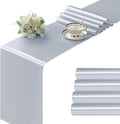 Manyshofu Grey Satin Table Runner 12x72 by Manyshofu