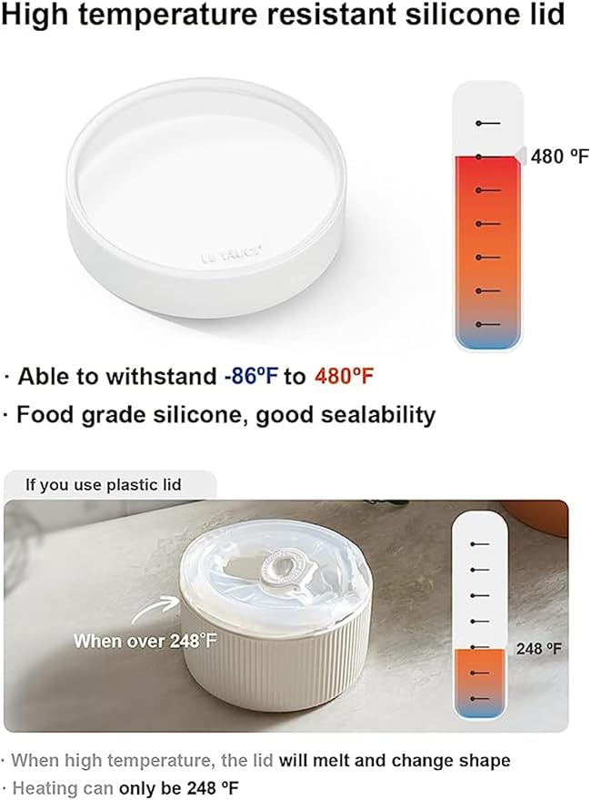 LE TAUCI Ramekins with Silicone Lids, 8 OZ Ceramic Soufflé Dishes, Ramekin Bowls for Crème Brûlée, Dessert, Dips, Oven & Microwave Safe, Set of 6, White