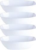 White Disposable Oval Serving Bowls, Party Snack Salad Bowl Pack of 4 by PLASTICPRO