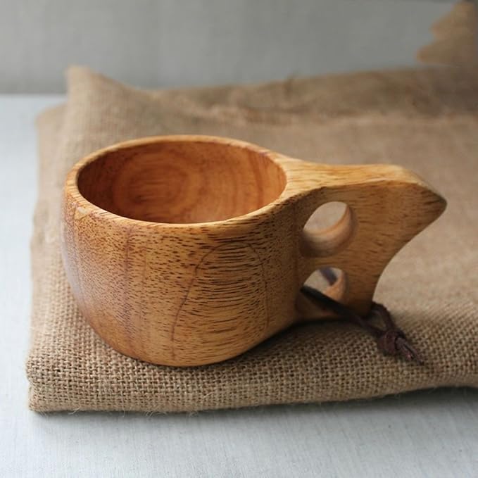 Nordic Style Handmade Finnish Kuksa Ancient Lapland Finland Style Wooden Cup - Image 2
