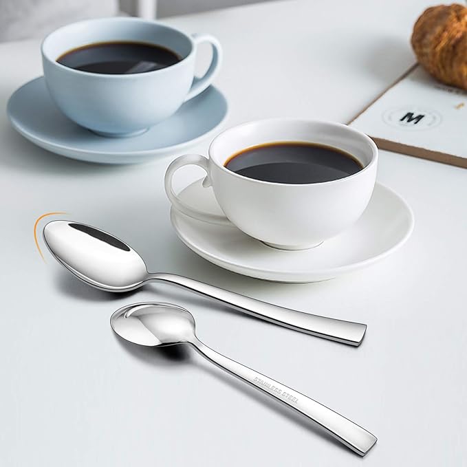 30-Piece Silverware Set, E-far Stainless Steel Flatware Set Service - Image 6