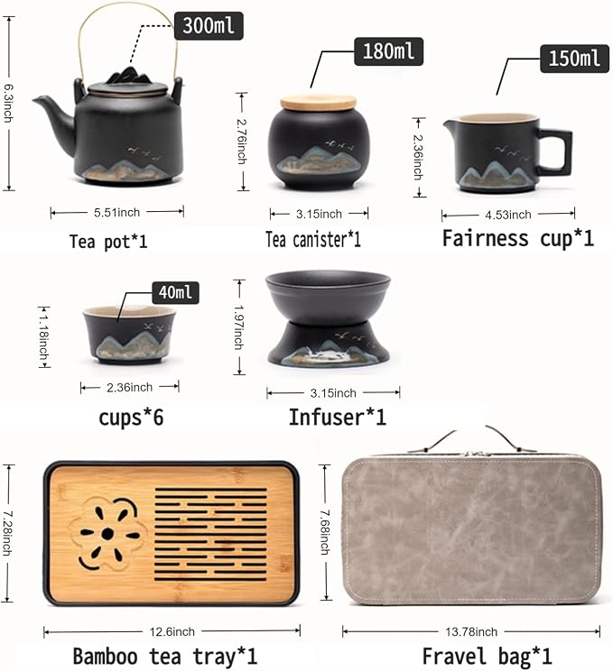 Chinese Gongfu Tea Set tea kit, Tea Gift sets, 15-Piece Ceramic Tea Service - Image 2