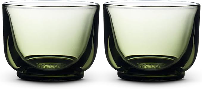 Fellow Pirch Cortado Cups 4.5 oz, Soda Lime Glass Woodland | Curved Interior by Unknown