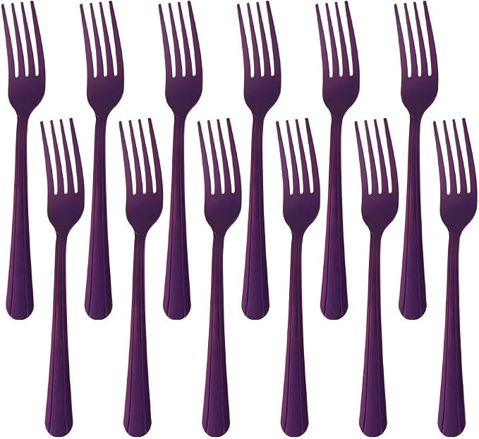 12 Pieces Dinner Fork, Stainless Steel Silverware Forks, 7.1 Inches Metal Fork by KitchenDining