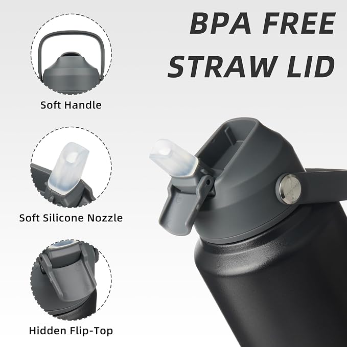 BJPKPK 32oz Insulated Water Bottle, Stainless Steel Bottle - Image 2