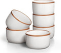 Ramekins Set of 6, 8 oz Creme Brulee Ramekins Oven Safe, Porcelain Ramekin Bowls by Gencywe