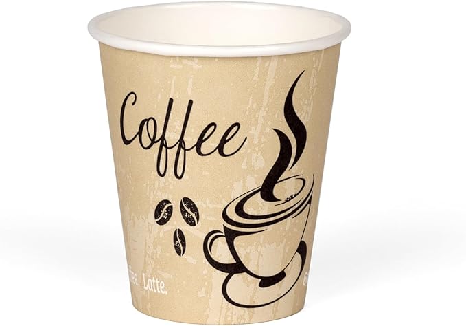 Disposable Coffee Cups, To Go Paper Hot Cups, Classic Design - Image 2