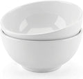 2 Pack Porcelain Soup Bowls, 27 Oz Large Deep White Ceramic Bowls by CACASO