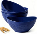 Wheat Straw Bowls, 9.6 inch Salad Bowls, Large Serving Dishes by HOMIENLY