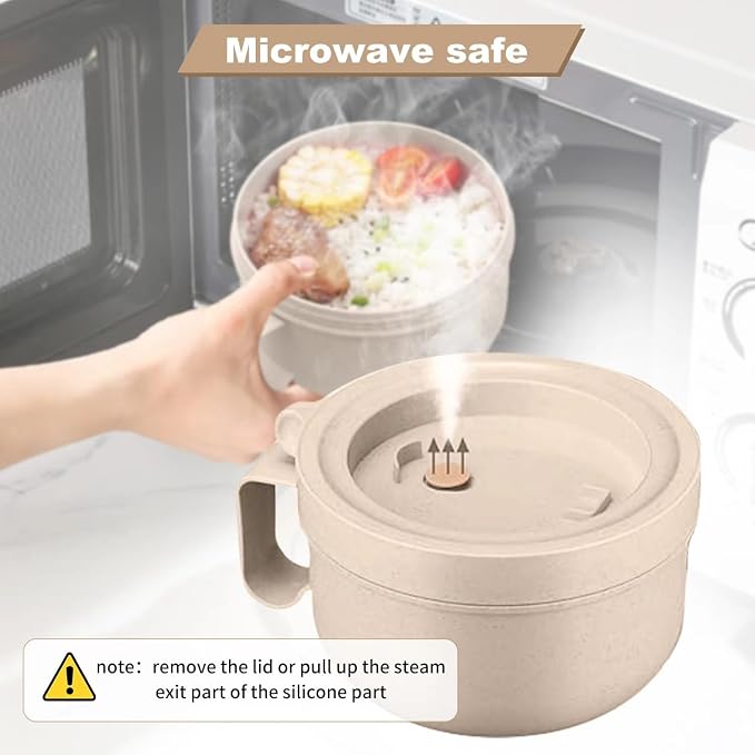 Rarapop 28.7oz Microwave Soup Bowl Containers - Image 5