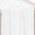 1 Pack White Cheesecloth Table Runner 35x120 Inch 10Ft Rustic Gauze Cheese by SuBleer