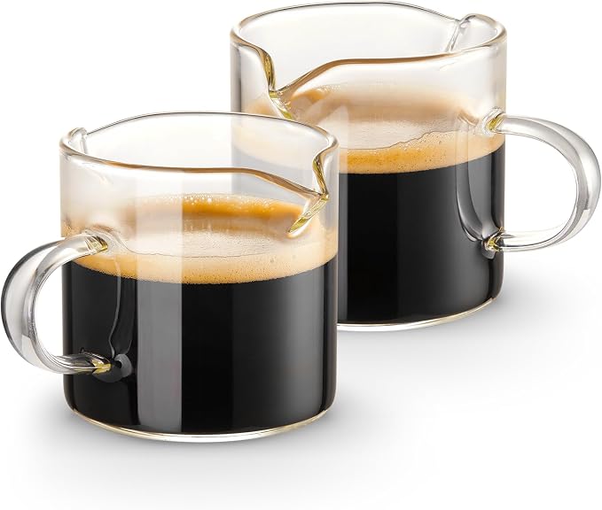 Qipecedm Espresso Cups Set of 2, 4 OZ Double Spouts Cups, Shot Glasses - Image 7