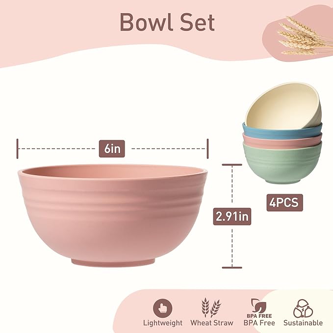 Greenual Salad Bowls Wooden Salad Bowl Set Large Bowls for Serving, Handmade with Serving Utensils Blue