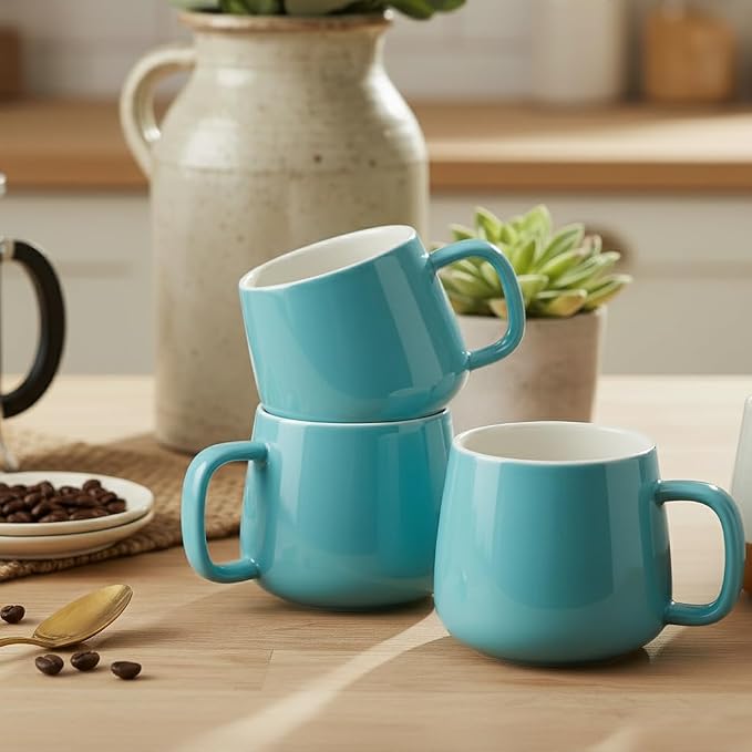 Teocera Coffee Mugs Set of 6-12oz Chip-Resistant Ceramic Cups - Image 2
