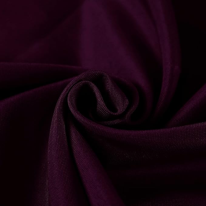 Fokitut 2 Pack Waterproof Rectangle Tablecloth, 60x102 Inch, Stain Resistant and Wrinkle Polyester Table Cloth, Fabric Table Cover for Kitchen Dining, Wedding, Party, Holiday Dinner-Eggplant