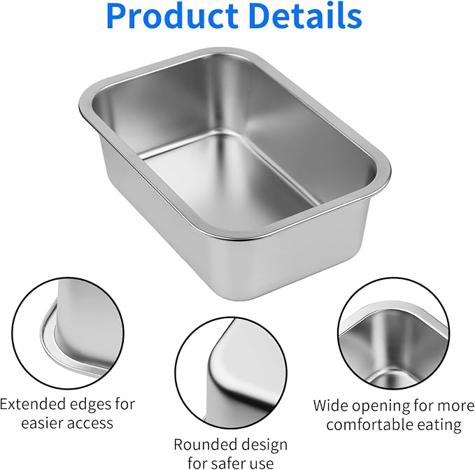Ohtomber 2.65 Gallons Stainless Steel Dog Bowl, Big Pet Water & Food Bowl | - Image 4