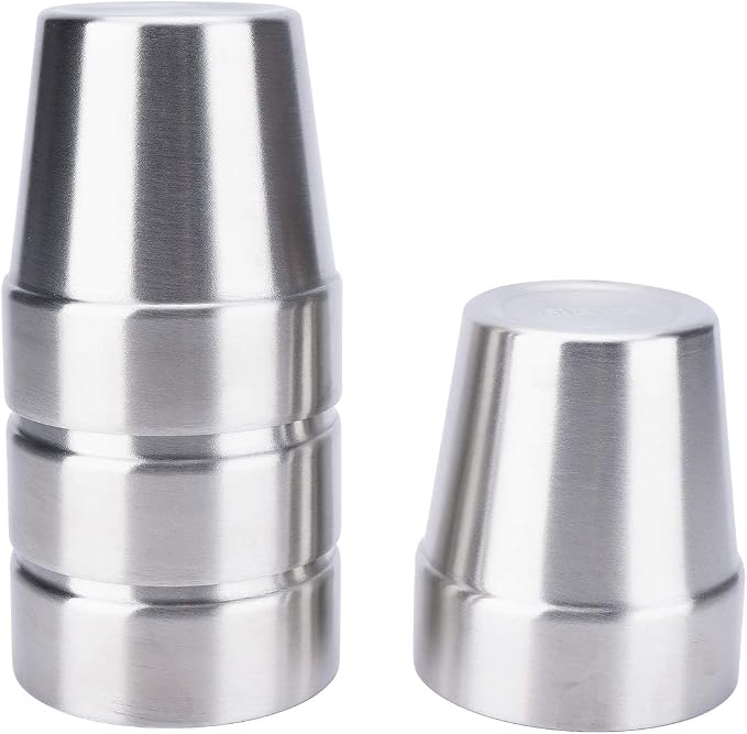 Beasea Stainless Steel Cups 8 oz, Metal Drinking Cups Set of 4, Stackable - Image 7