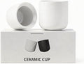 Espresso Cups Set of 2-3oz Demitasse Mugs Modern Thick Walled Durable Ceramic by Unknown