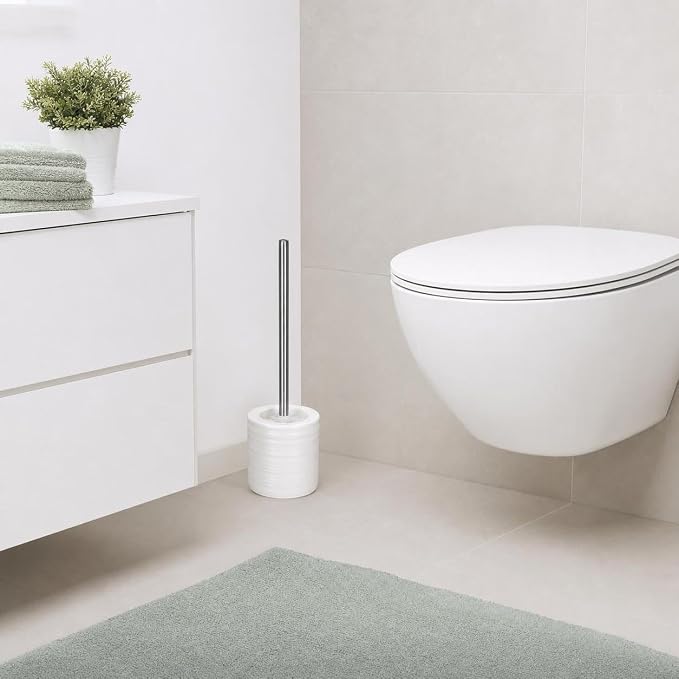 Kleine Wolke Sahara Elegant Stoneware Toilet Brush Holder 14.37" t X 4.72" w - Image 3