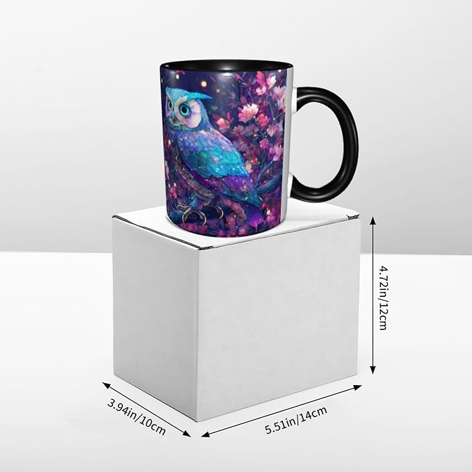 FyLybois Owl Coffee Mug 11 Ounce Mugs Ceramic Tea Cup Drinking Water Cups | - Image 6