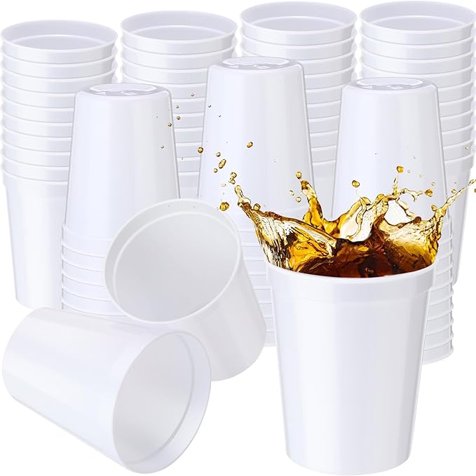 Yungyan 300 Pack 16 oz Stadium Cups Reusable Plastic Cups Blank Drink Stadium by Yungyan