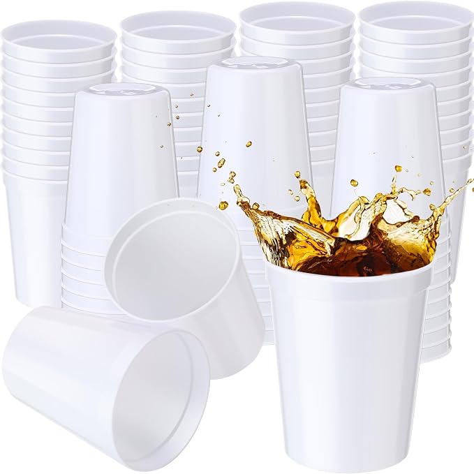 Yungyan 500 Pack 16 oz Stadium Cups Reusable Plastic Cups Blank Drink Stadium by Yungyan
