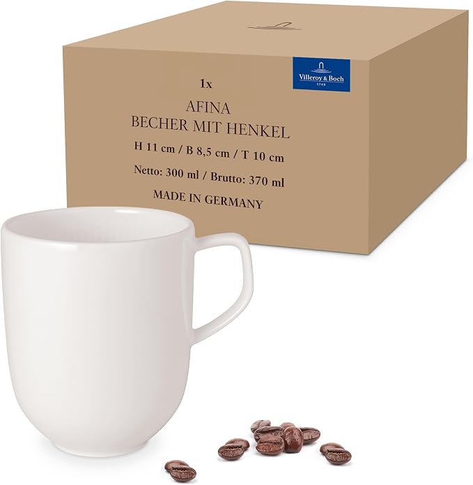 Villeroy & Boch Afina Mug with Handle, Premium Porcelain, Made in Germany by Unknown