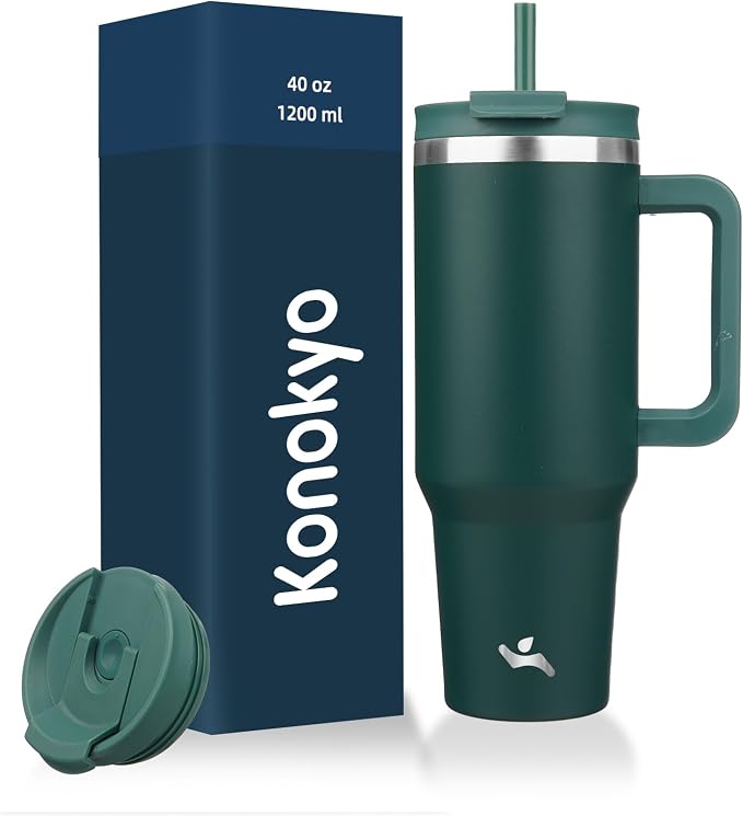 Konokyo 40 oz Insulated Tumbler Water Bottle by Konokyo