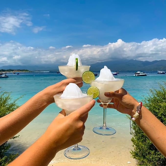 Bella Vino Set of 6 Margarita Glasses Martini Glasses, Tall Cosmopolitan - Image 5