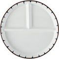 8 Inch Ceramic Portion Control Plate - 3 Compartment Divided Plates for Weight Loss & Diabetes, Microwave & Dishwasher Safe, Stackable Dinnerware Set, BPA-Free Porcelain (White, 1-Pack)