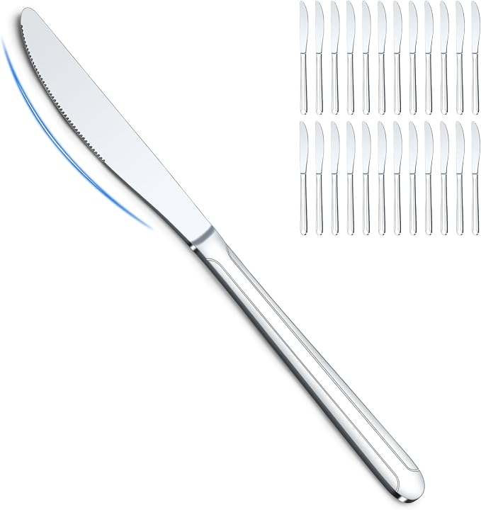 BEWOS 24-Piece 9-Inch Dinner Knives by BEWOS