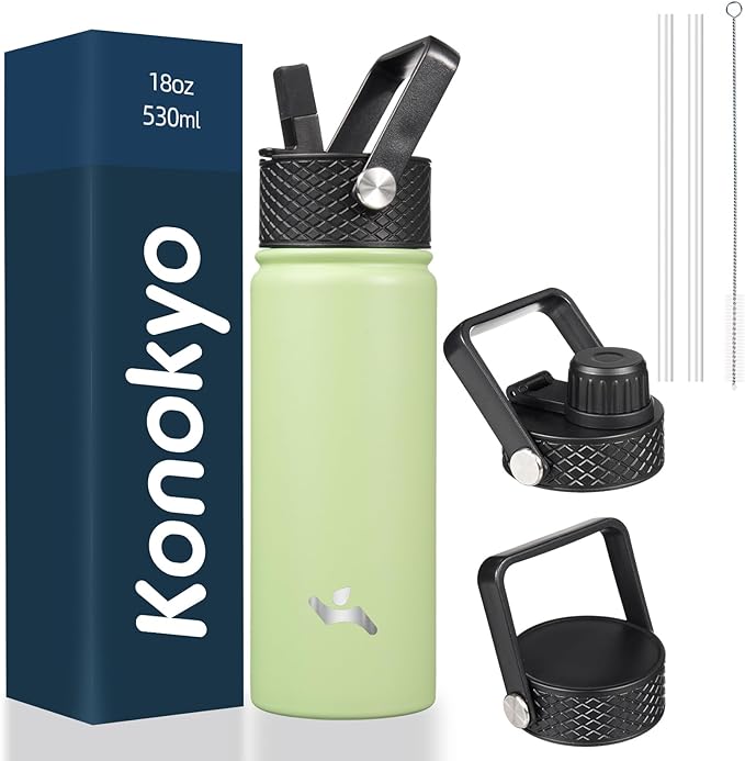 Konokyo 18 oz Insulated Stainless Steel Water Bottle by Konokyo