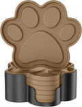 ME.FAN Silicone Coasters 6 Pack Paw Cup Mat with Holder, Dog Cat Paw Shape, for Hot or Cold Drink, Non-Slip, Non-Stick, Room Decor, Housewarming Coffee