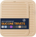 Silicone Trivet Mats 2 Heat Resistant Pot Holders Multipurpose Non-Slip Hot Pads by Unknown