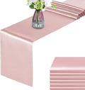 Rose Gold Table Runners, 12x108 Inches, 6 Pack | Satin, Silk and Smooth Fabric by HMQIANG