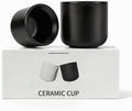 Espresso Cups Set of 2-3oz Demitasse Mugs Modern Thick Walled Durable Ceramic by Unknown