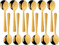 Bouillon Spoons Set of 12, 5.9 Inch Stainless Steel Soup Spoon, Metal Round by KitchenDining