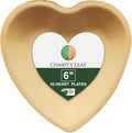 Charity Leaf Disposable Palm Leaf 6" Heart Plates (50 pieces) Bamboo Like Serving Platters, Disposable Boards, Eco-Friendly Dinnerware For Weddings, Catering, Events