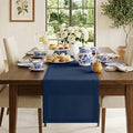 Classic Linen™ by D'Moksha Navy Blue Table Runner 120 Inches Long, 100% Pure by DMokshaHomes
