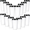 15 Pack Reusable Plastic Coffee Cups by Domensi