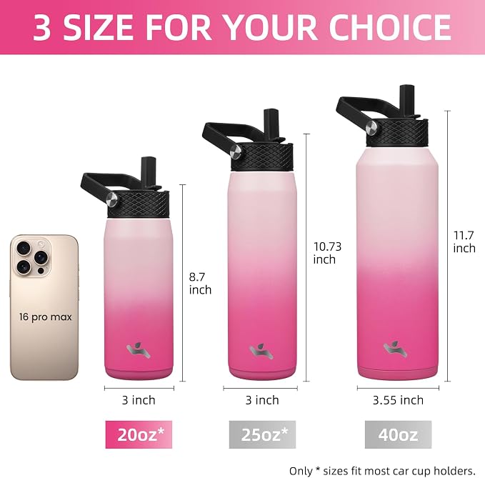 Konokyo 20 oz Insulated Stainless Steel Water Bottle - Image 5