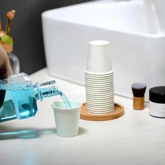MOUMOULIFE Disposable Paper Coffee Cups 3 oz 1000 Count, Bathroom Cups - Image 5
