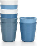 Homestockplus 8 Ounce Small Tumbler Cups,Unbreakable Drinking Cups Microwave and Dishwasher Safe BPA Free Small Reusable Cup for Water, Milk, Juice, Soda and more - Set of 8