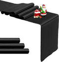 4-Pack Black Satin Table Runner 12 x 108 Inch Long Bright and Smooth Silk by Pufogu
