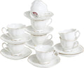 White Porcelain 75ml Demitasse Set of 8 by PRECITIME