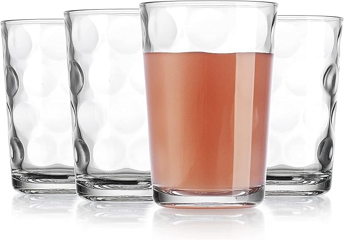 Home Essentials Juice Glasses Set Of 4 Water Tumbler Glasses Cups 7 oz Uses - Image 5