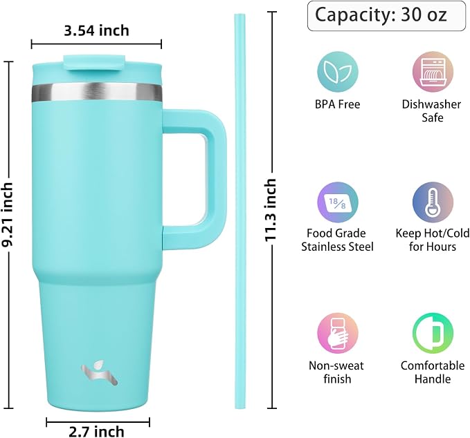 Konokyo 30 oz Insulated Tumbler Water Bottle - Image 4