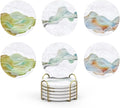 UMIRRO Absorbent Ceramic Stone Coasters Set of 6 by Umirro